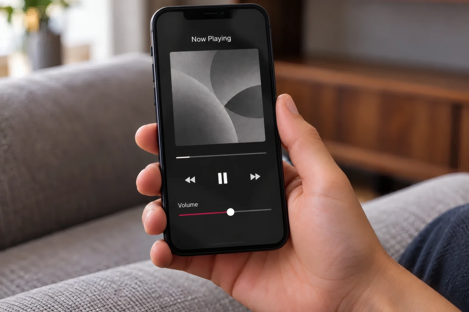 Streaming playback controlled from a phone