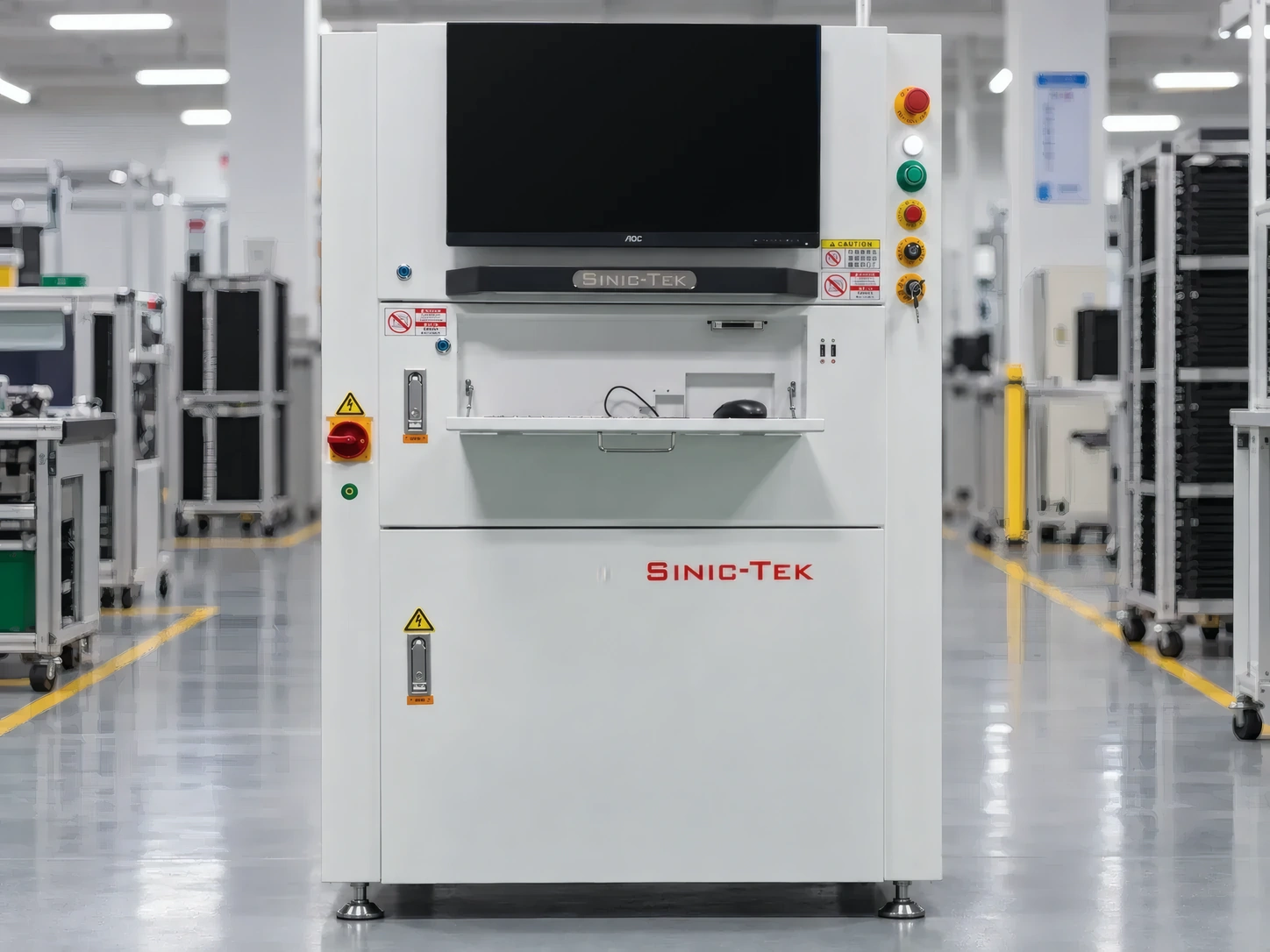 Solder paste inspection system on the SMT line