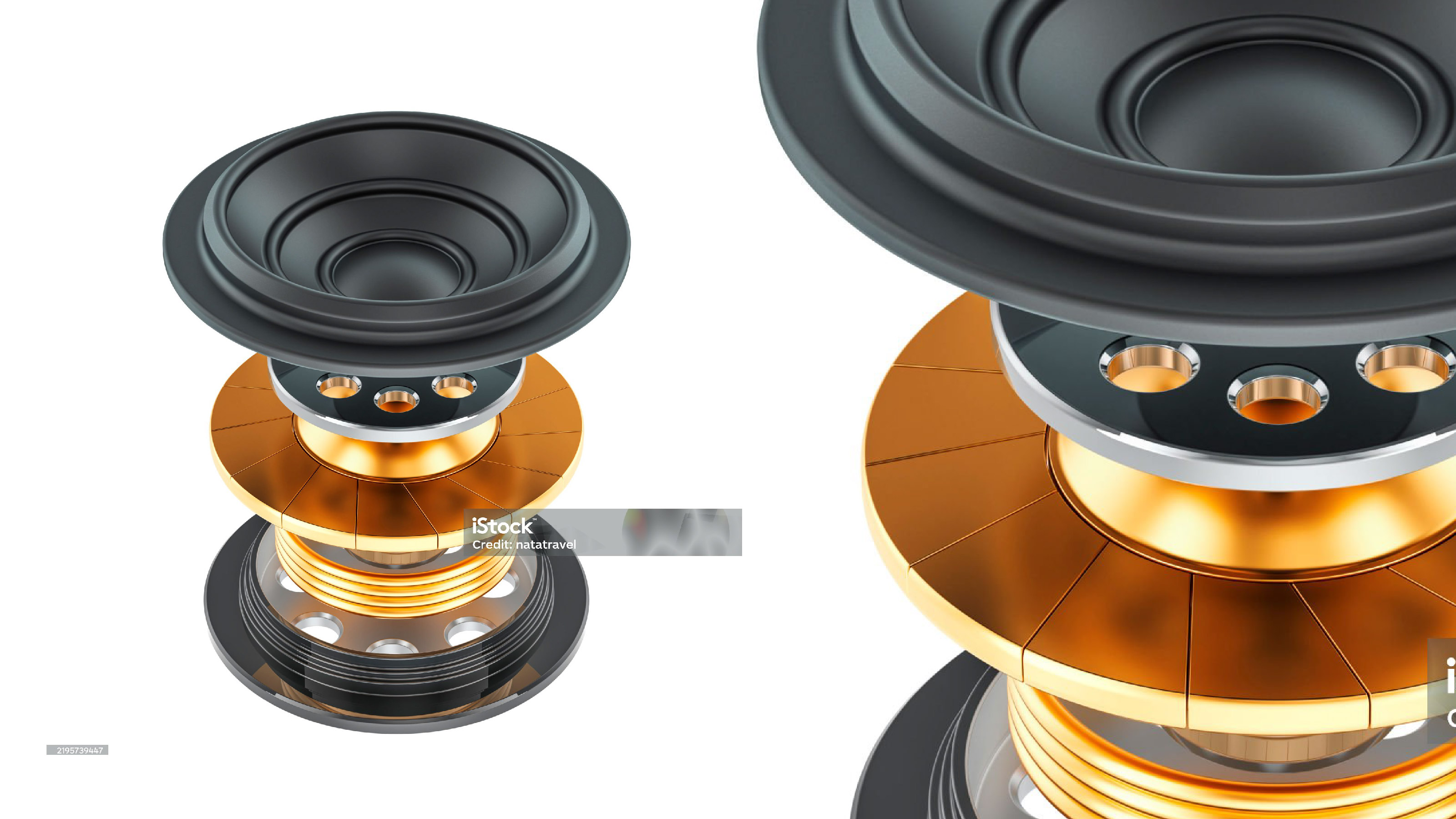 Exploded speaker driver assembly