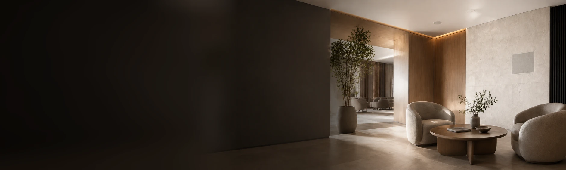 In-ceiling architectural audio in a finished interior