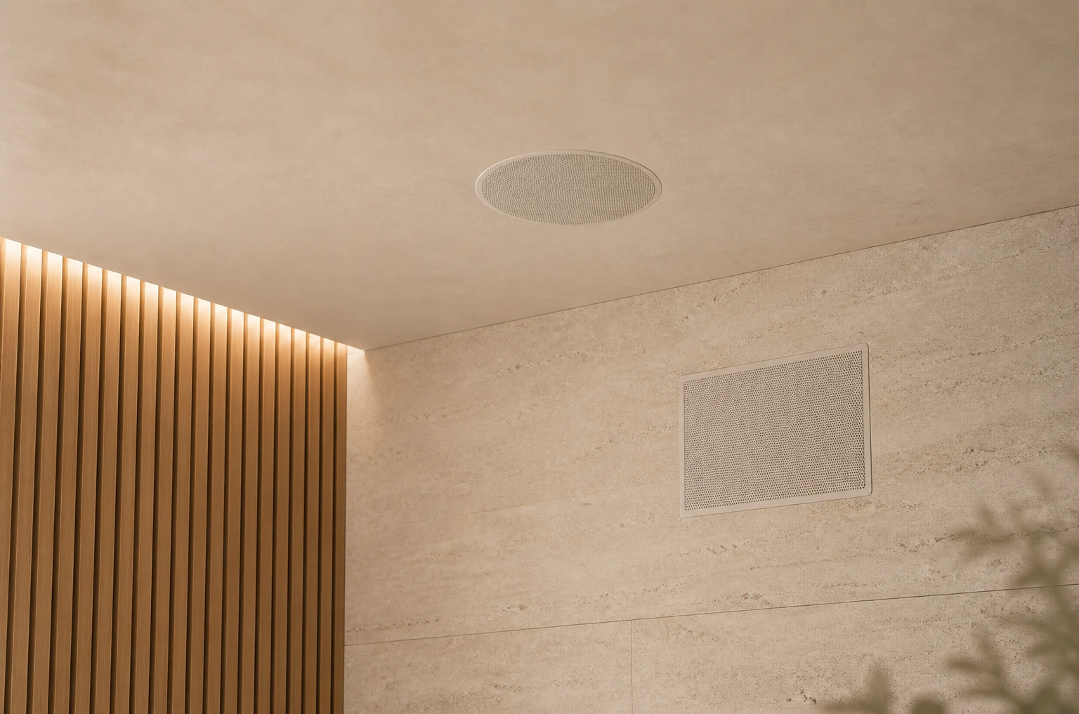 In-ceiling speaker installation detail