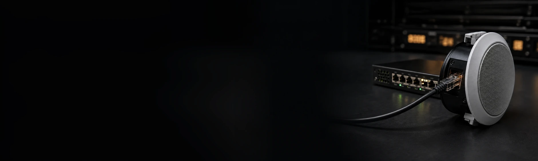 PoE audio endpoint in a networked installation