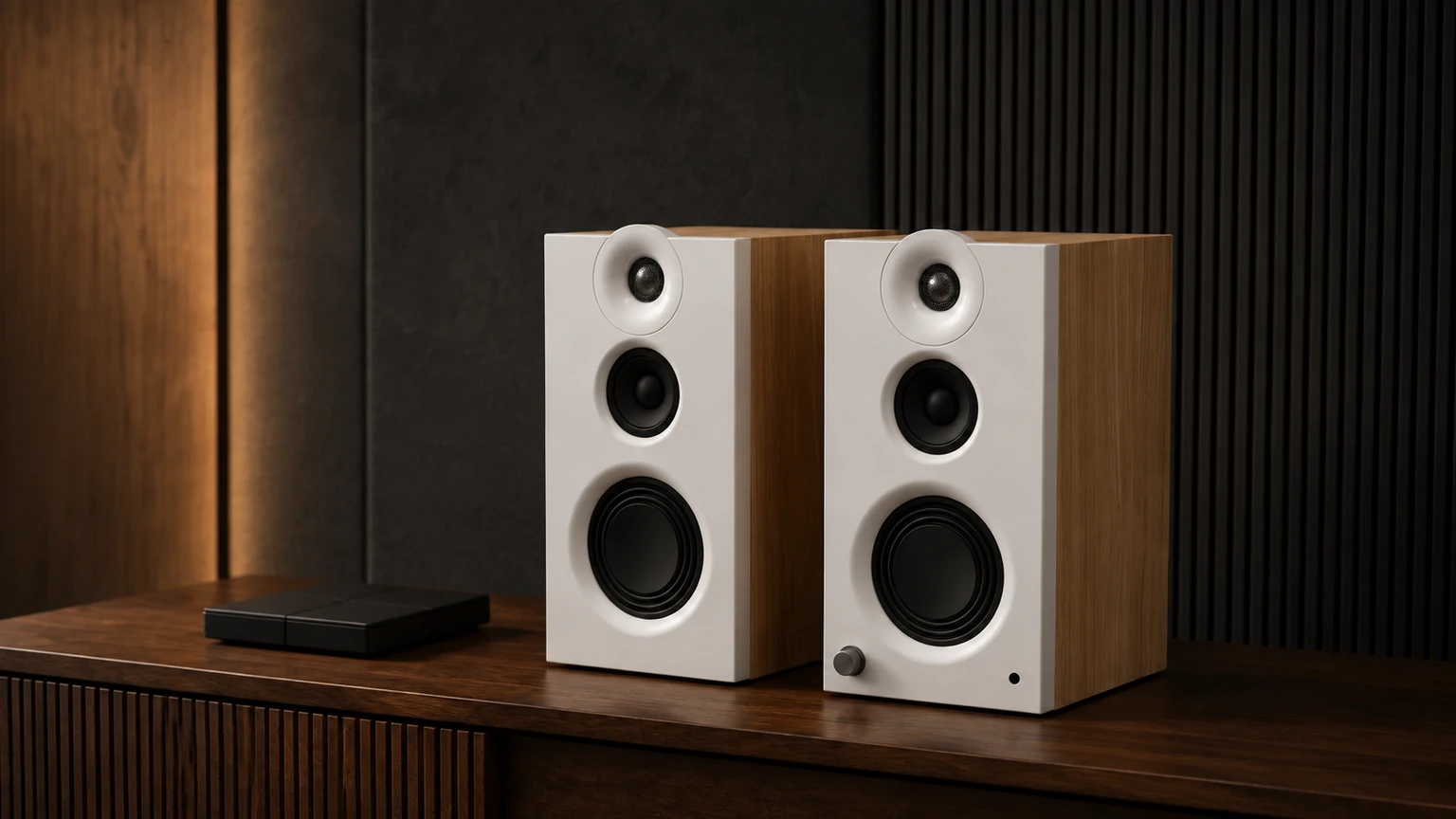 Active bookshelf speaker system